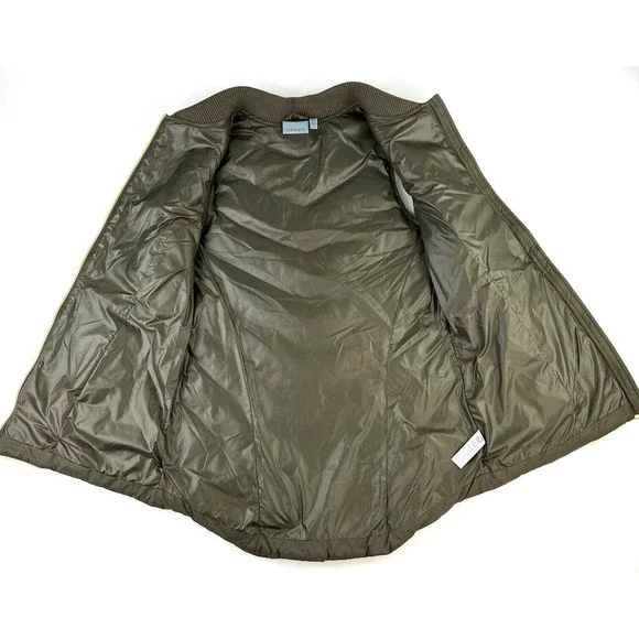 Athleta Responsible Down Tundra Vest Sherpa Full Zip Vest Brown Cream Womens XS - Picture 4 of 7